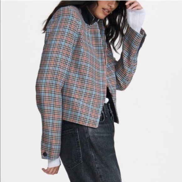 NWT Rag & Bone Elliot Plaid Wool Blazer Jacket - Picture 2 of 10